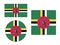Set of Flags of Dominica