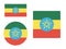 Set of Flags of Ethiopia