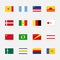 Set of flags of fictional countries