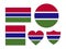 Set of Flags of Gambia