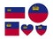 Set of Flags of Liechtenstein