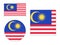 Set of Flags of Malaysia