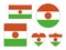 Set of Flags of Niger
