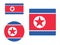 Set of Flags of North Korea