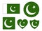 Set of Flags of Pakistan