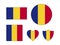 Set of Flags of Romania