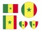 Set of Flags of Senegal