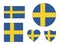 Set of Flags of Sweden
