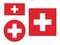 Set of Flags of Switzerland