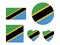 Set of Flags of Tanzania