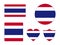 Set of Flags of Thailand