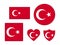 Set of Flags of Turkey