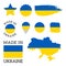 Set of flags of Ukraine. Vector Illustration