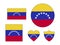 Set of Flags of Venezuela