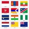 Set Flags of world sovereign states. Vector