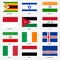 Set Flags of world sovereign states. Vector