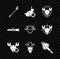 Set Flame arrow, Hunt on rabbit with crosshairs, Moose head shield, moose, Deer antlers, Hipster tip, Sniper optical