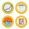 Set of flat accounting icons