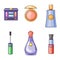 Set of Flat Beauty and Makeup Icons
