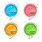 Set of flat circle speech bubble shaped banners, price tags