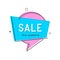 Set of flat circle speech bubble shaped banners, price tags, stickers, badges.