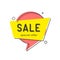 Set of flat circle speech bubble shaped banners, price tags, stickers, badges.