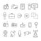 Set of flat colorful vector journalism icons. Mass