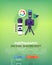 Set of flat design illustration concepts for photography. Education and knowledge ideas. Informational technologies and