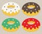 Set of flat donuts icon