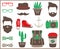 Set of flat hipster style infographics elements, icons and accessories.