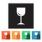 Set of flat icons (drink, beverage),