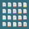 A set of flat icons of file formats