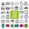 Set of flat icons, for web and mobile apps - travel business shopping finance communication medical