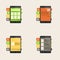Set of flat interface concept for web and mobile phone services