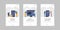 Set of flat mobile slider templates for device service business- device maintenance, handling, device repair, connection issues,