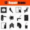 Set of flat repair icons