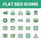 Set Flat Search Optimization Engine Icon