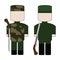 Set of flat simple military