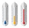 Set of flat thermometer icons, vector