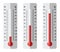 Set of flat thermometer icons, vector