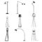 Set of floor lamps for loft style interior