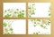 Set of floral card luxury pattern set. Pastel white garden aster peonies white background