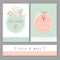 Set of floral romantic wedding,baby shower,birthday cards