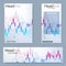 Set flyer, brochure size A4 template,banner.Stock market or forex trading graph. Chart in financial market vector