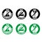 Set of food dietary labels for GMO free, fillers free and no fillers, no preservatives products. EPS 10. Badge vector