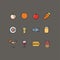 A set of food and drinks icons