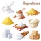 Set of food icons. Ingredients for cooking