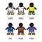 Set of Footbal/Soccer team players.