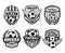 Set of Football Logo Design Templates, Soccer Vintage Badge