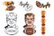 Set of Football player design elements. Hand drawn Rugby player. Cartoon soccer player. Set for football concept. Gold champions
